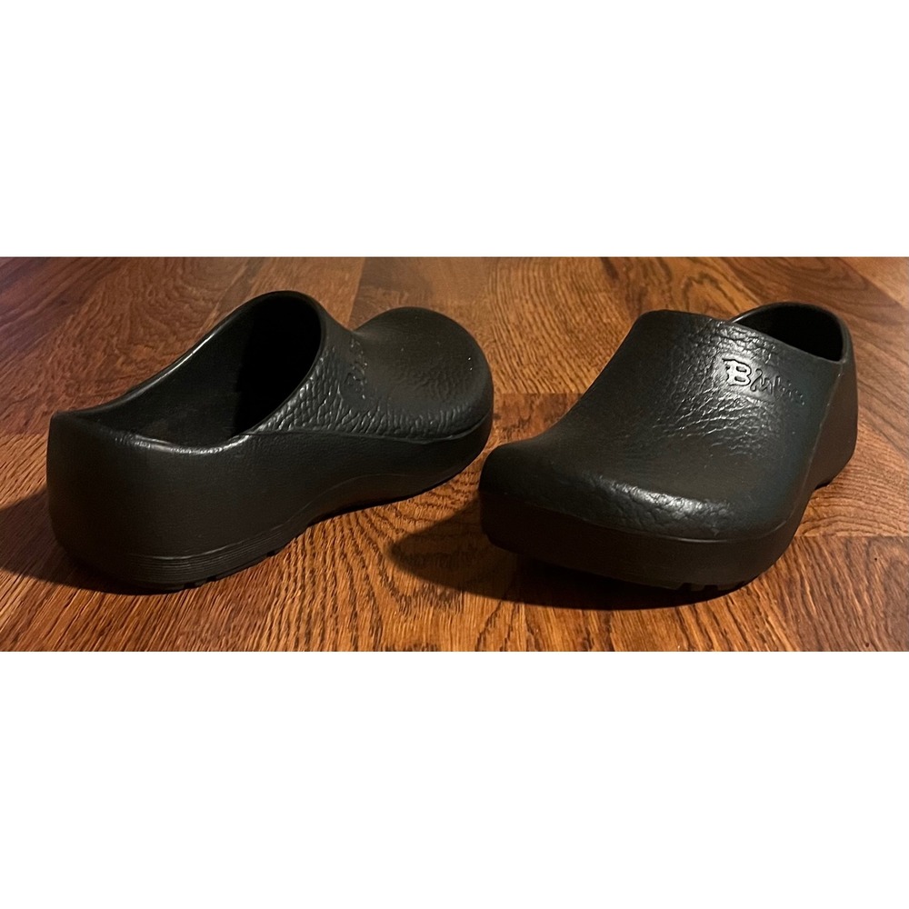Birkenstock Super Birki Black Polyurethane Clogs Mens 5 Womens 36 Professional